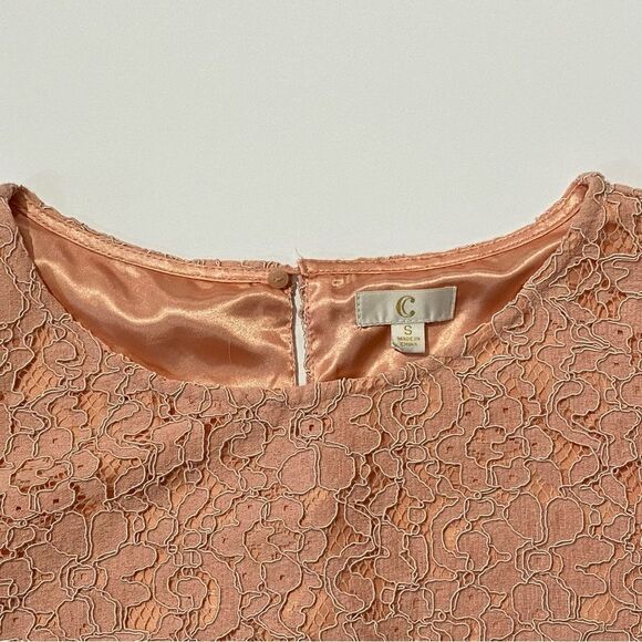 C Pink Girly Girl Sweet Lace Sheath Cocktail Mini Dress Women's Size Small - Picture 3 of 15